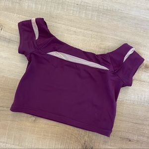 Plum Balera dance crop top